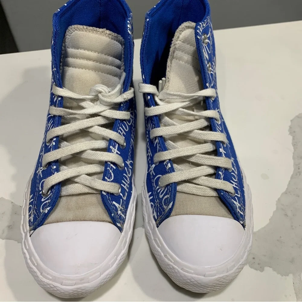 Converse Blue High-Tops with White Accents Size 3Y